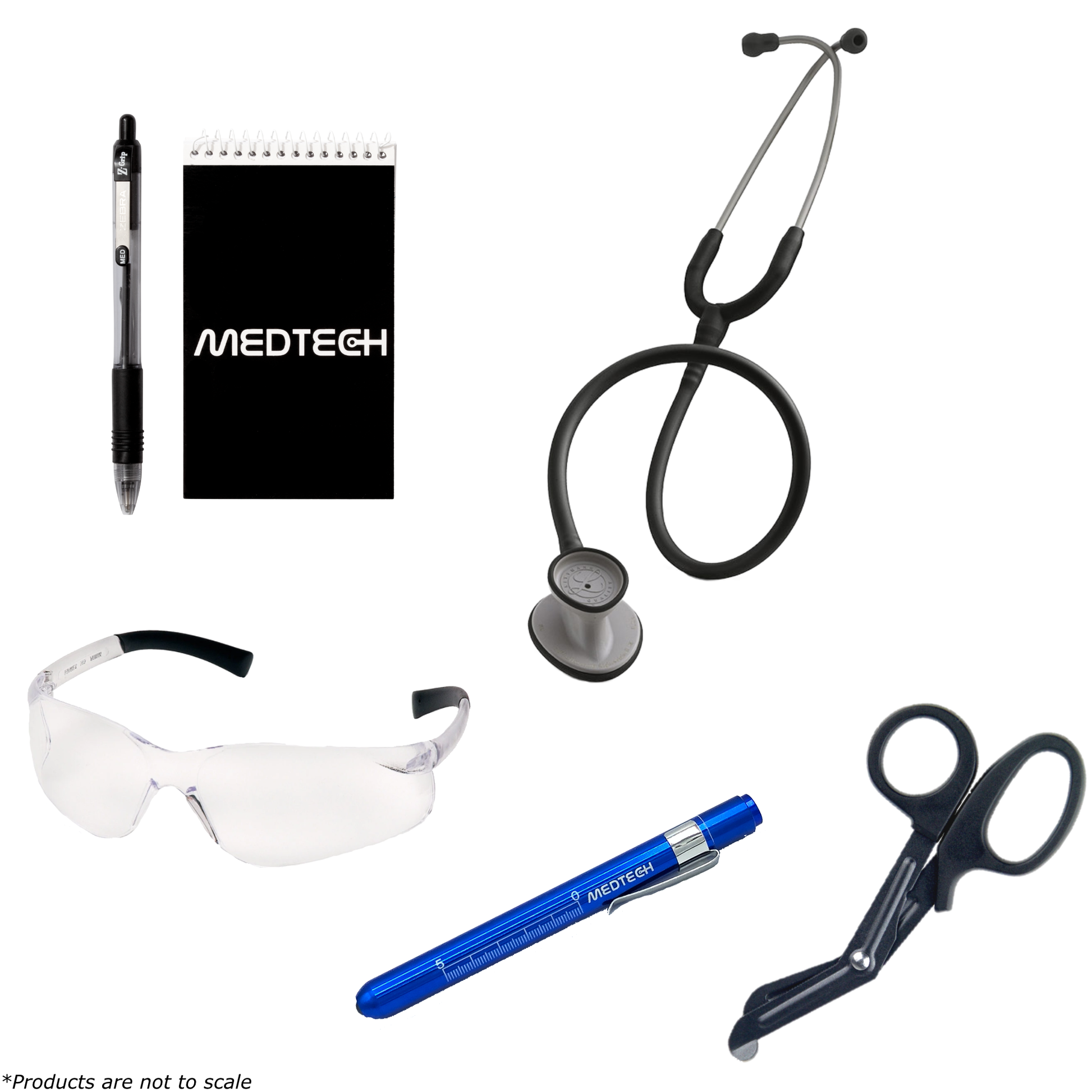 MedTech- The University of Texas at Dallas EMT Custom Clinical Kit- No Backpack- Littmann Lightweight II SE (Black)